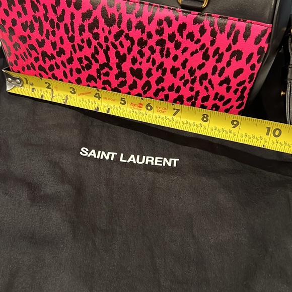 Authentic Saint Laurent Calfskin Printed Leopard with FREE YSL WALLET - Picture 9 of 17